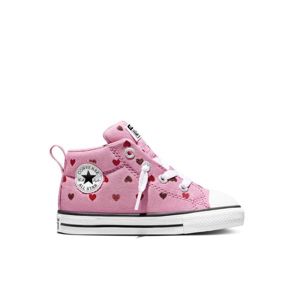 Converse -  Toddler Street Mid Top Sneakers - Dark Pi Dark Pink - Picture 2 of 5